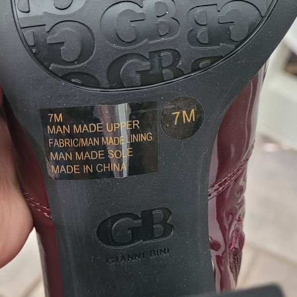 ๐คSOLD๐คGianni Bini Get-Real Patent Platform Over-The-Knee Block Heel Boots - Picture 12 of 14